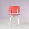m28036 1950s Revolt chair on white metal base with red ciranol seat and back / Friso Kramer / Ahrend de Cirkel, Netherlands