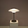L5324 1970s Table lamp model PH80 in chrome with black metal and white and orange plexiglass / Poul Henningson / Louis Poulsen, Denmark