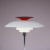 L5324 1970s Table lamp model PH80 in chrome with black metal and white and orange plexiglass / Poul Henningson / Louis Poulsen, Denmark