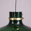 L5395 1960s Green glass with brass hanging lamp Holmegaard, Denmark