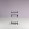 m27979 1960s Trolley in black metal with lucite frame and glass tops Germany