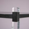 m27979 1960s Trolley in black metal with lucite frame and glass tops Germany
