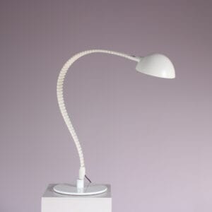 L5400 1970s Floor lamp model 2164 "Flex" in white metal and plastic / Elio Martinelli / Martinelli, Italy