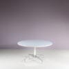 m28063 1960s Roud "Segmented" dining table on chrome base with white laminated top / Charles & Ray Eames / Herman Miller, USA