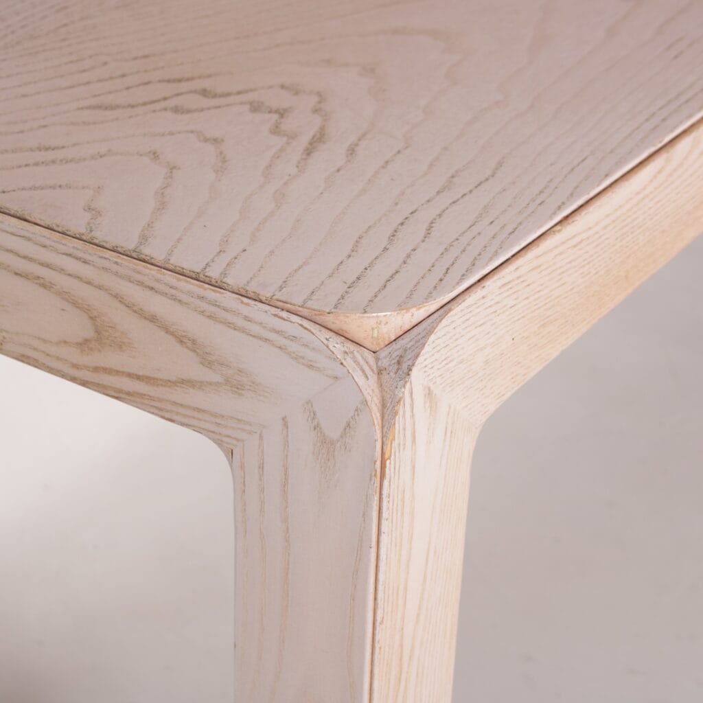 m28078 1960s Square ash wooden dining table Derk Jan de Vries Maisa, Italy