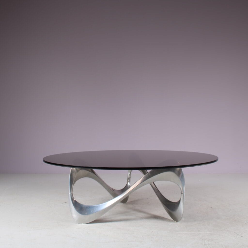 1970s "Snake" Coffee Table by Knut Hesterberg for Ronald Schmidt, Germany