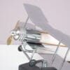 L5419 1950s Chrome metal biplane table lamp USA