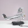 L5419 1950s Chrome metal biplane table lamp USA