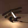 L5419 1950s Chrome metal biplane table lamp USA