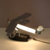 L5419 1950s Chrome metal biplane table lamp USA