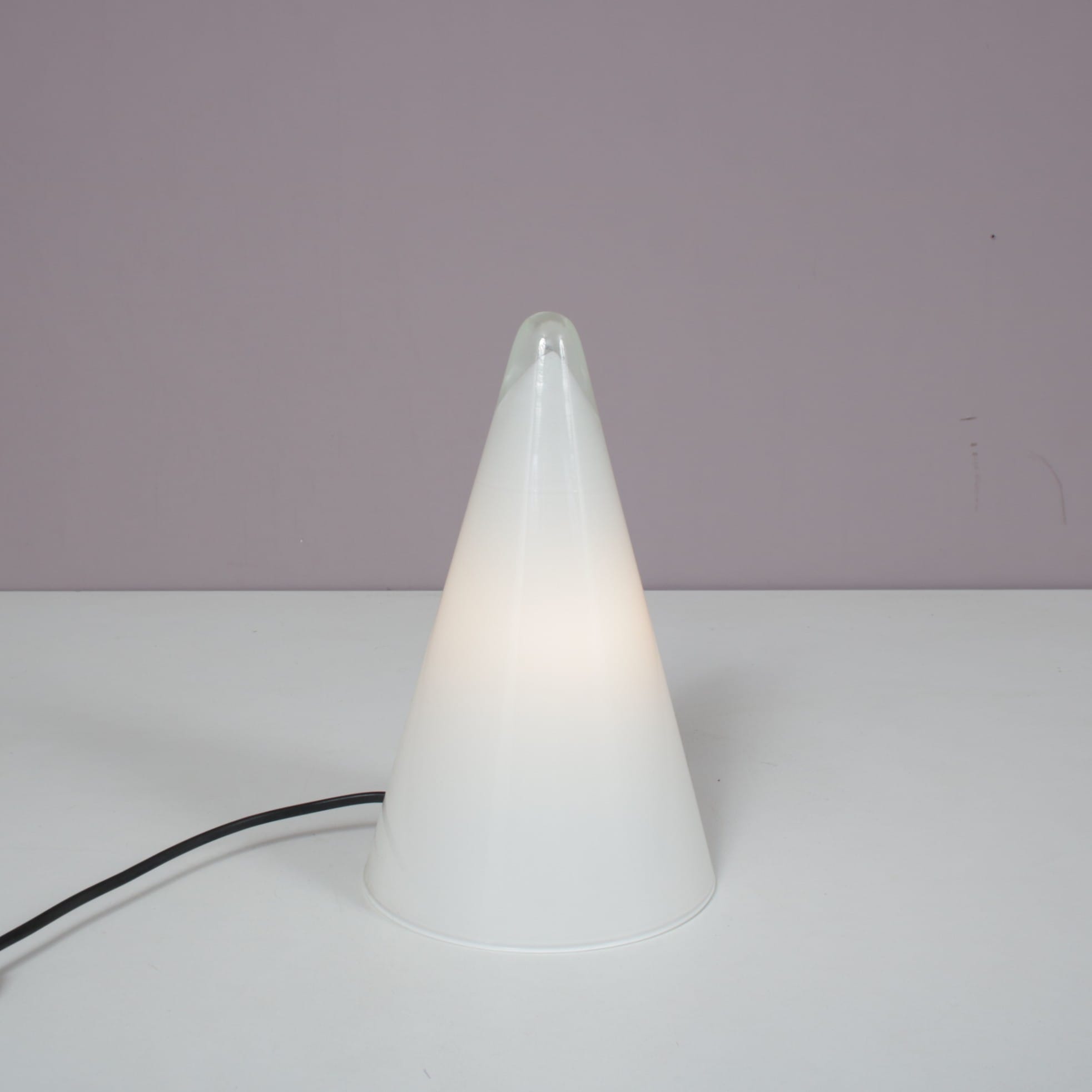 L5478 1990s Glass table lamp model TeePee SCE, France