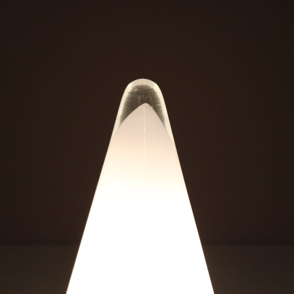 2509 2 (159) L5478 1990s Glass table lamp model TeePee SCE, France