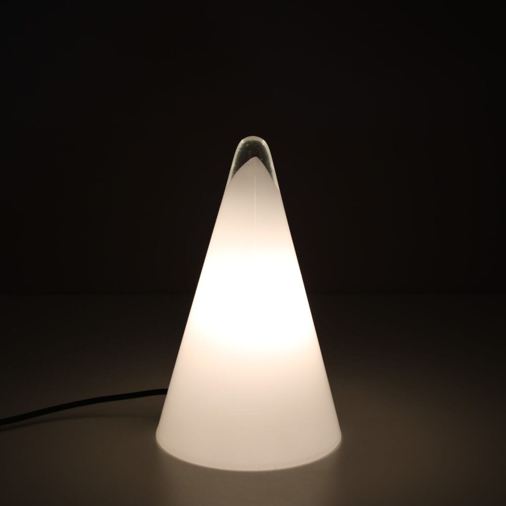 L5478 1990s Glass table lamp model TeePee SCE, France
