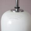 L5376 1970s White perspex hanging lamp with chrome details Raak, Netherlands