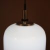 L5376 1970s White perspex hanging lamp with chrome details Raak, Netherlands