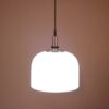 L5376 1970s White perspex hanging lamp with chrome details Raak, Netherlands