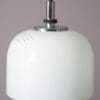 L5376 1970s White perspex hanging lamp with chrome details Raak, Netherlands