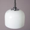 L5376 1970s White perspex hanging lamp with chrome details Raak, Netherlands