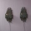 1960s Brutalist wall lamps by Marcello Fantoni, Italy