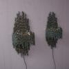 1960s Brutalist wall lamps by Marcello Fantoni, Italy
