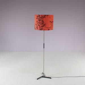 1960s Floor lamp with fabric shade from the Netherlands