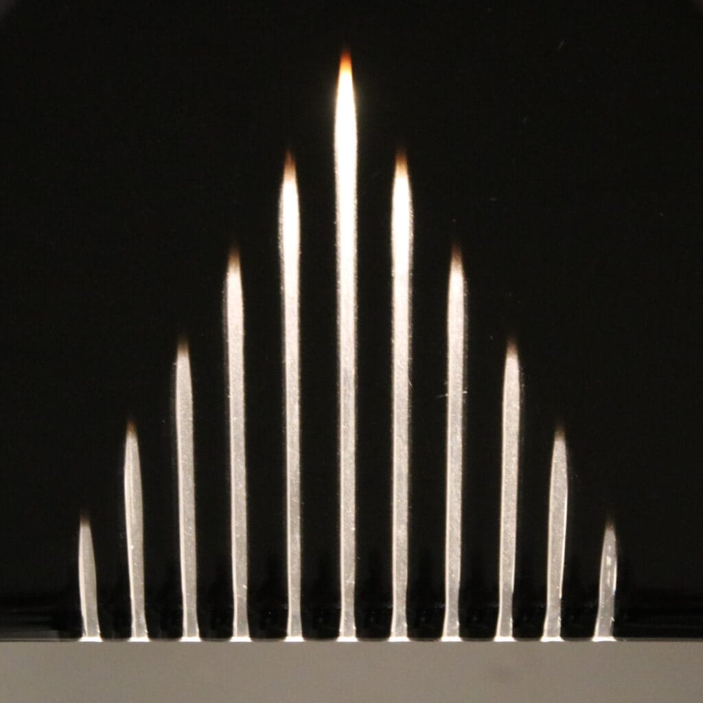 L5305 1980s Black perspex hanging lamp with four chrome metal chains Italy