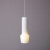 L5358 1950s White glass hanging lamp Gino Vistosi Vistosi, Italy