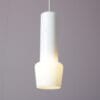 L5358 1950s White glass hanging lamp Gino Vistosi Vistosi, Italy