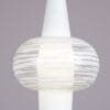 L4940 1950s Milk glass with clear glass hanging lamp Louis Kalff Philips, Netherlands