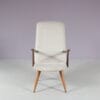 m28126 1950s Lounge chair in teak wood with fabric upholstery / Bengt Akerblom / Sweden