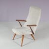 m28126 1950s Lounge chair in teak wood with fabric upholstery / Bengt Akerblom / Sweden