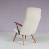 m28126 1950s Lounge chair in teak wood with fabric upholstery / Bengt Akerblom / Sweden