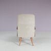 m28126 1950s Lounge chair in teak wood with fabric upholstery / Bengt Akerblom / Sweden