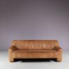 INC225 1970s Brown leather 3-seater sofa DS44 / De Sede, Switzerland
