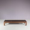 m28144 1960s Wengé wooden slat bench Netherlands