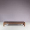 m28144 1960s Wengé wooden slat bench Netherlands