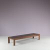 m28144 1960s Wengé wooden slat bench Netherlands