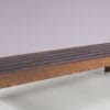 m28144 1960s Wengé wooden slat bench Netherlands