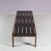 m28144 1960s Wengé wooden slat bench Netherlands