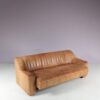 INC225 1970s Brown leather 3-seater sofa DS44 / De Sede, Switzerland