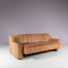 INC225 1970s Brown leather 3-seater sofa DS44 / De Sede, Switzerland