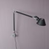 L5442-3 1980s Tolomeo wall lamp in black metal with chrome, recent edition Artemide, Italy