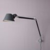 L5442-3 1980s Tolomeo wall lamp in black metal with chrome, recent edition Artemide, Italy