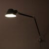 L5442-3 1980s Tolomeo wall lamp in black metal with chrome, recent edition Artemide, Italy