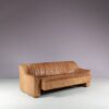 INC225 1970s Brown leather 3-seater sofa DS44 / De Sede, Switzerland