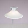 L5480 1970s Accent Floor lamp in aluminium with milk glass shade Jan Ekselius Orrefors, Sweden