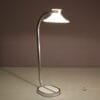 L5480 1970s Accent Floor lamp in aluminium with milk glass shade Jan Ekselius Orrefors, Sweden