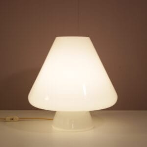 L5489 1970s Murano glassmushroom table lamp Venini, Italy