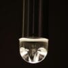 L5481-3 1960s "Bullet" Hanging lamp in aluminium with thick glass / Raak, Netherlands