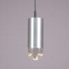 L5481-3 1960s "Bullet" Hanging lamp in aluminium with thick glass / Raak, Netherlands